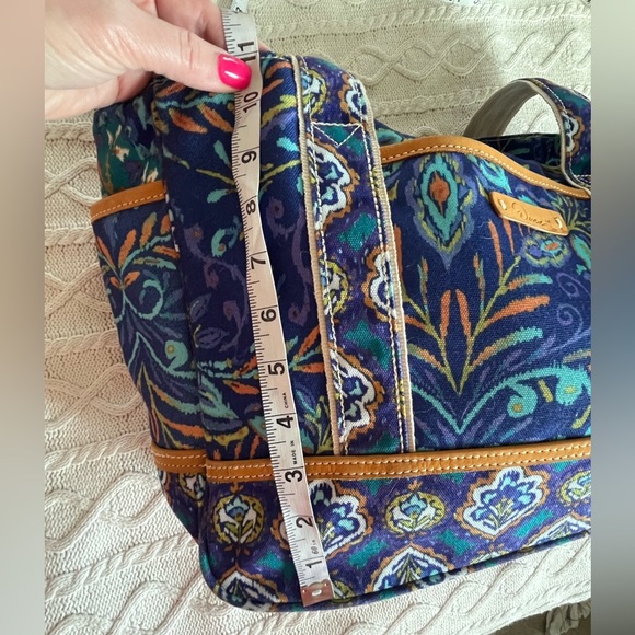 Stylish Blue and Gold Women's Tote Bag - Picture 10 of 16